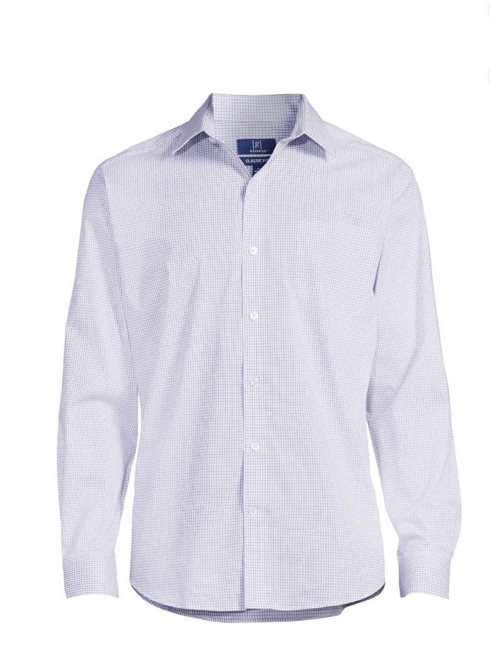 George Men's Classic Fit Dress Shirt with Long Sleeves